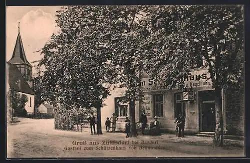 AK Zühlsdorf bei Basdorf, Gasthof zum Schützenhaus v. Bruno Iden