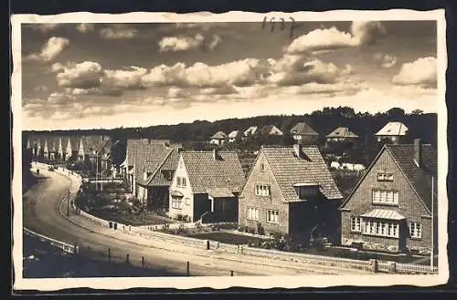 Foto-AK Flensburg, Strasse Hermann-Löws-Weg 1937