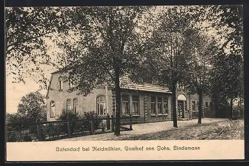 AK Latendorf bei Heidmühlen, Gasthof von Johs. Lindemann