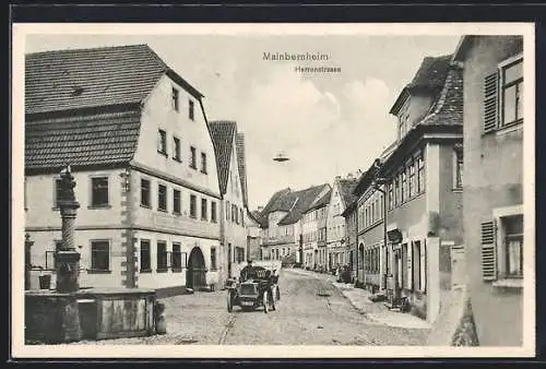 AK Mainbernheim, Herrenstrasse mit Bierbrauerei und Gasthaus