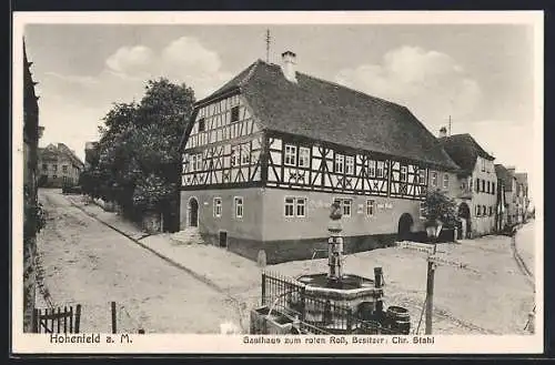 AK Hohenfeld a. M., Gasthaus zum roten Ross, Besitzer Chr. Stahl