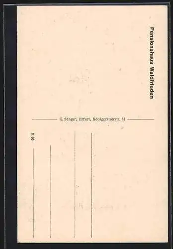 AK Gehlberg i. Thür., Pension Waldfrieden, Bes. Rudolf Schmidt