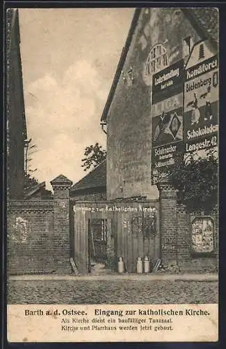 AK Barth a. d. Ostsee, Eingang zur katholischen Kirche