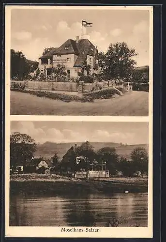 AK Mülheim / Mosel, Hotel u. Pension Moselhaus Selzer