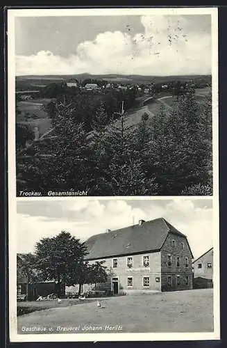 AK Trockau, Gasthaus und Brauerei Johann Herlitz