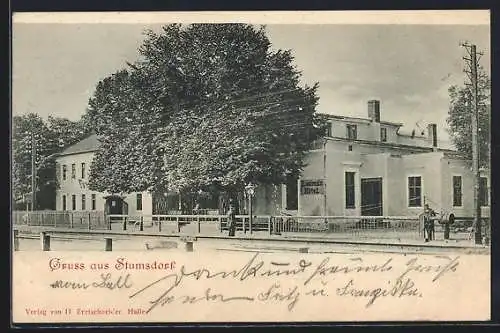 AK Stumsdorf, Rossens Hotel, von der Strasse gesehen