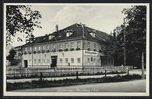 AK Ronneburg /Th., Gaststätte Schützenhaus mit Strasse