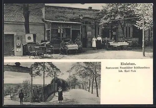 AK Eisleben, Restaurant Neustädter Schützenhaus, Inh. Karl Pink