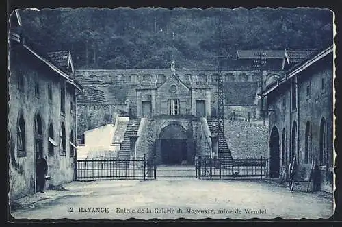 AK Hayange, Entrée de la Galerie de Moyeuvere, mine de Wendel