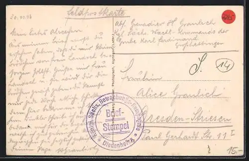 AK Grosshettingen /Lothr., Ortspartie bei der Grube Karl Ferdinand