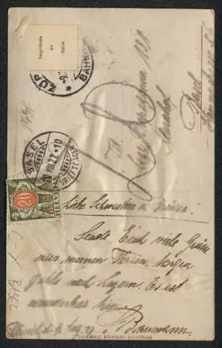 Leporello-AK Zürich, Ansichten im Korb, Ortsansicht von der Urania aus, Quaibrücke und Uetliberg, Stadttheater