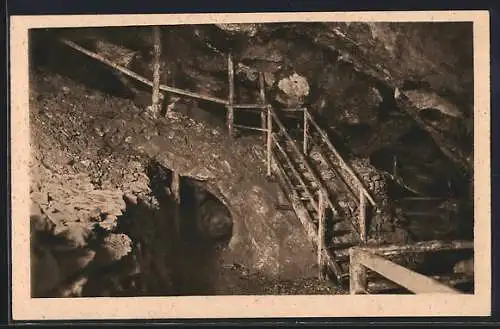 AK Beierfeld / Sa., Erzbergwerk Herkules-Frisch Glück am Fürstenberg, Besucherbergwerk