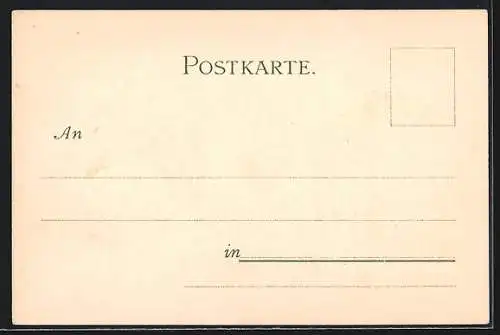 Lithographie Rothenburg o.T., Am Topplerschlösschen