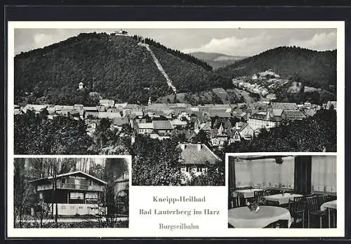 AK Bad Lauterberg, Pension Schweizerhaus, Innen- u. Aussenansicht, Panorama