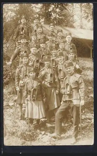 Foto-AK Grünhain, Besuchergruppe am Schaubergwerk Herkules Frisch Glück