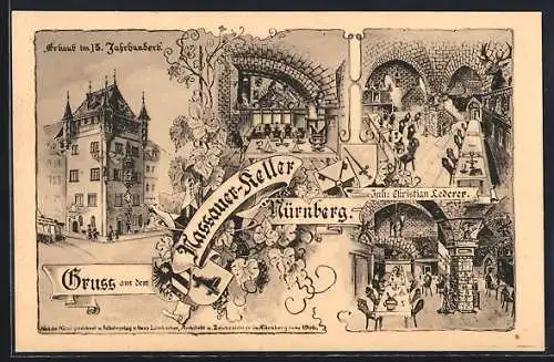 Lithographie Nürnberg, Gasthaus Nassauer-Keller