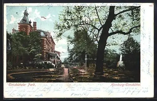 AK Hamburg-Eimsbüttel, Fontaine im Eimsbütteler Park