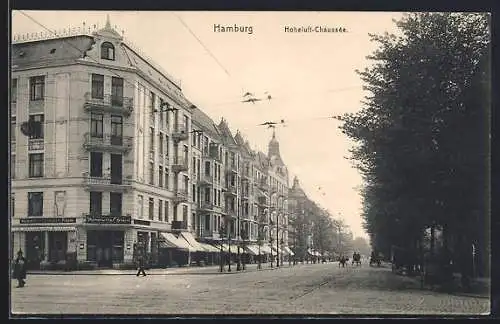 AK Hamburg-Hoheluft, Hoheluft-Chaussee Ecke Breitenfelder Strasse mit Restaurant Hohelufter Stern um 1913