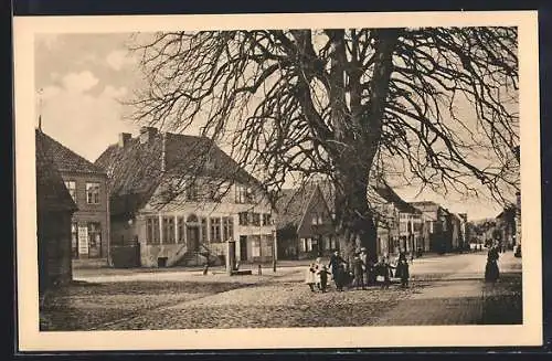 AK Preetz i. Holstein, Kirchenstrasse mit Geschäften