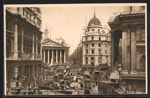 AK London, Royal Exchange & Mausion House