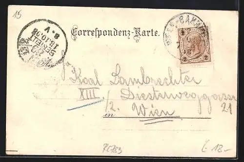 Künstler-AK Karl Heinisch: Wels, Stadtplatz mit Ledererthurm