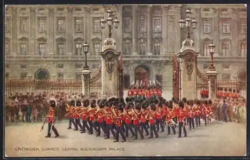 AK London, Grenadier Guards leaving Buckingham Palace