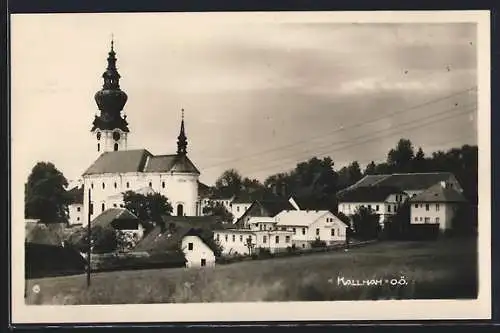 AK Kallham, Teilansicht mit Kirche