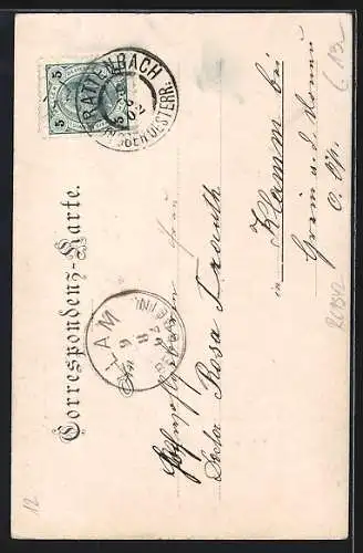 AK Ternberg, Trattenbach, Ortsansicht mit Blick ins Tal