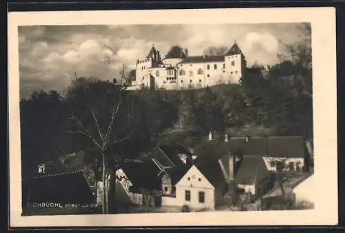 AK Katzelsdorf an der Leitha, Blick zum Schloss Eichbüchl