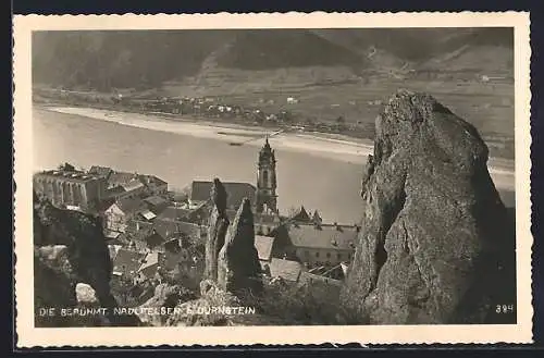 AK Dürnstein, die berühmten Nadlfelsen