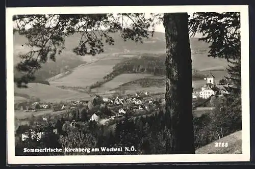 AK Kirchberg am Wechsel, Teilansicht mit Kirche