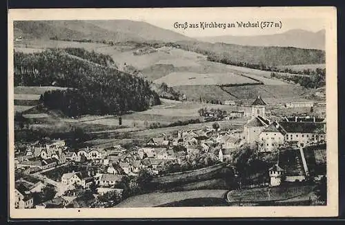 AK Kirchberg am Wechsel, Teilansicht mit Kirche