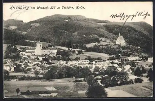 AK Kirchberg am Wechsel, Teilansicht mit Kirche