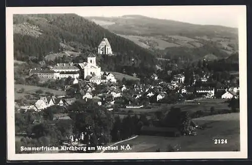 AK Kirchberg am Wechsel, Teilansicht mit Kirche