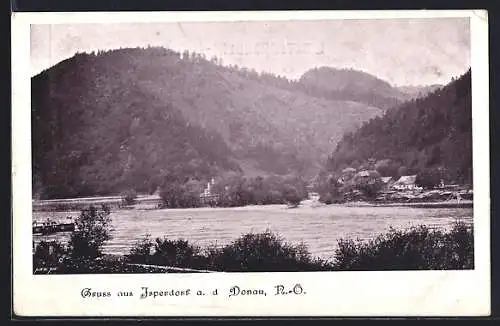 AK Isperdorf a. d. Donau, Uferpartie