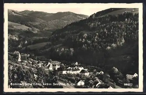 AK Edlitz /N.-Oe., Teilansicht mit Kirche