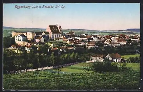 AK Eggenburg /N.-Oe., Teilansicht mit Kirche