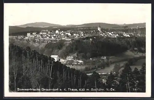 AK Drosendorf a. d. Thaya, Teilansicht mit Kirche