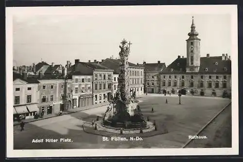 AK St. Pölten, Platz mit Rathaus