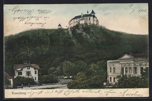 AK Rosenburg, Blick auf das Schloss