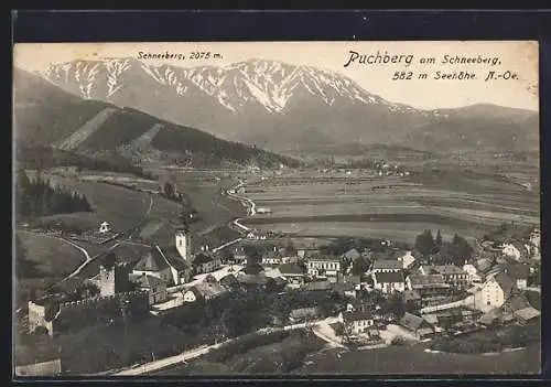 AK Puchberg am Schneeberg, Teilansicht mit Schneeberg