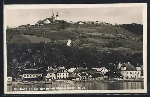 AK Marbach an der Donau, Teilansicht mit Kirche Maria-Taferl