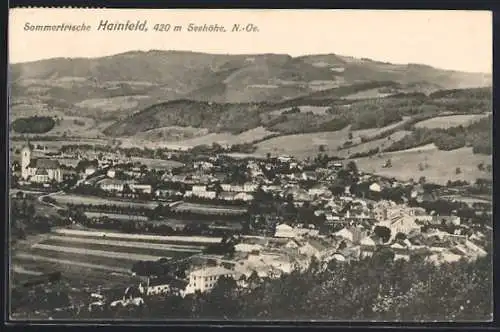 AK Hainfeld /N.-Oe., Teilansicht mit Kirche