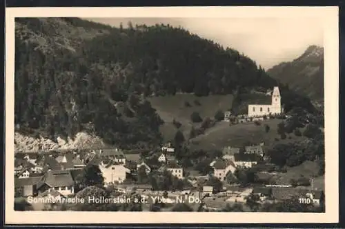 AK Hollenstein a.d. Ybbs, Teilansicht mit Kirche