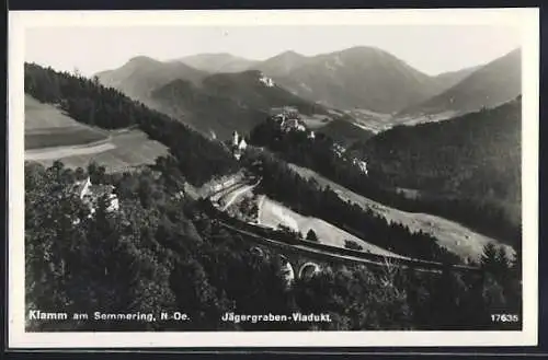 AK Breitenstein /N.-Oe., Klamm am Semmering, Jägergraben-Viadukt