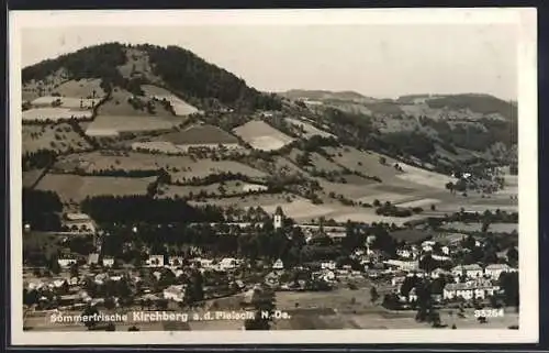 AK Kirchberg a. d. Pielach, Teilansicht mit Bäumen