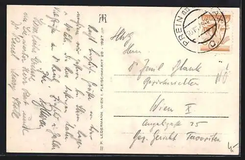 AK Prein an der Rax, Ortsansicht aus der Vogelschau