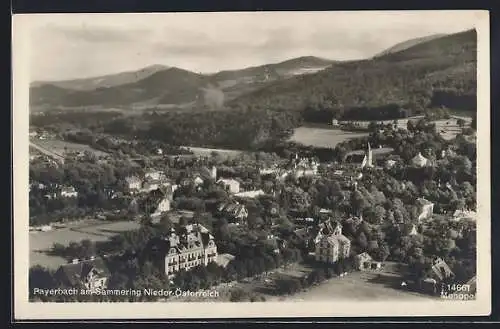 AK Payerbach am Semmering, Teilansicht mit Kirche