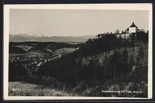 AK Pitten, Schloss mit Panorama