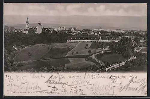 AK Horn, Teilansicht mit Strassenpartie